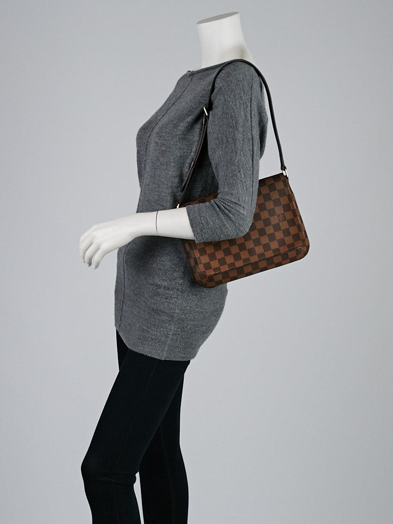 Excellent Condition Louis Vuitton Musette Tango Damier Ebene Crossbody  *Full Set
