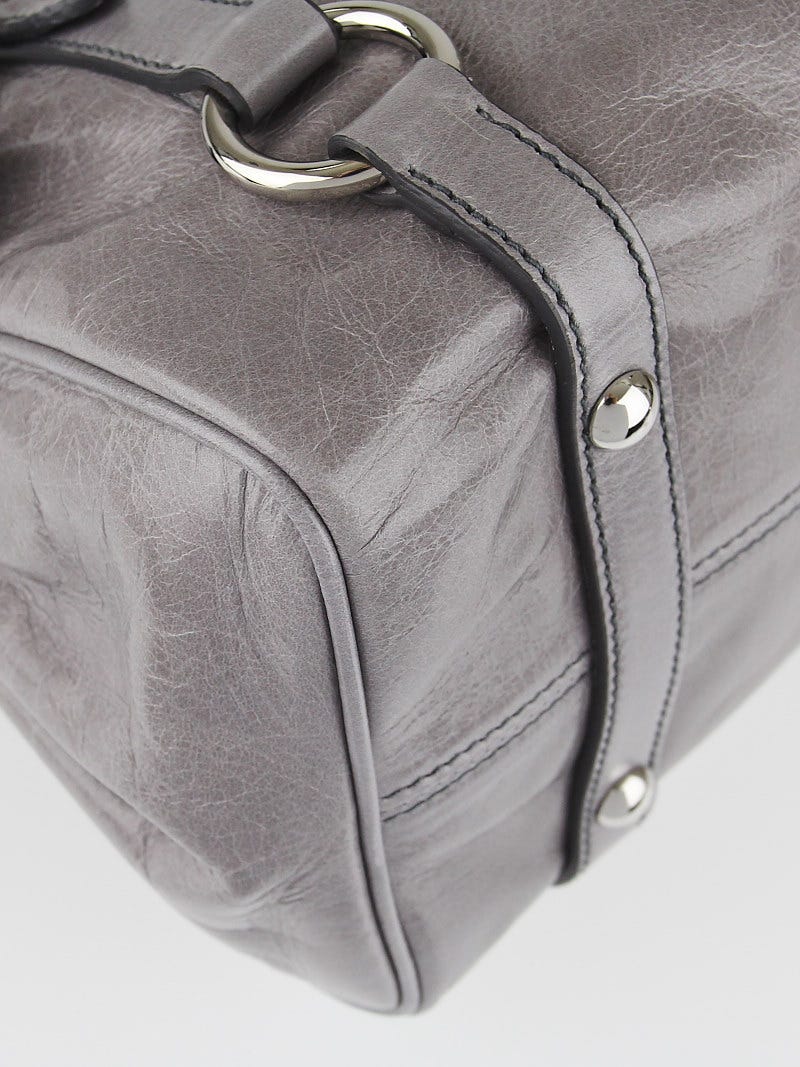 Miu Miu Peltro Vitello Lux Leather Bow Top Handle Bag RT0438