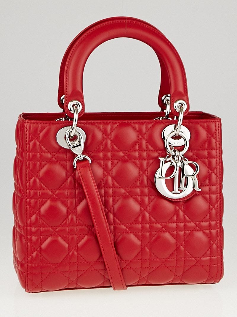 Lady dior red 2025 medium
