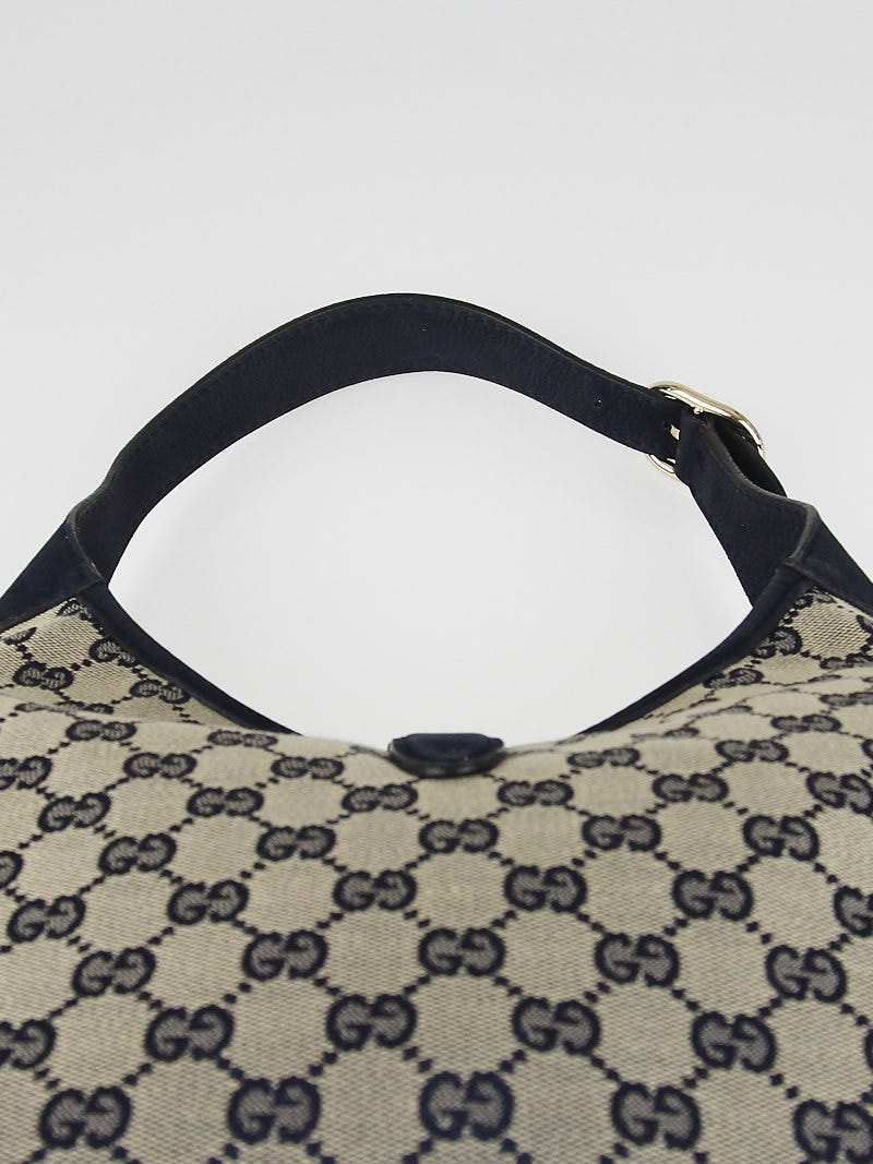 Gucci Beige/Blue GG Canvas Vintage Web New Jackie Shoulder