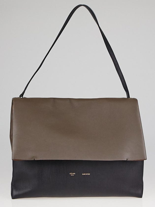 Celine Anthracite/Dark Blue Smooth Calfskin Leather All Soft Shoulder Bag