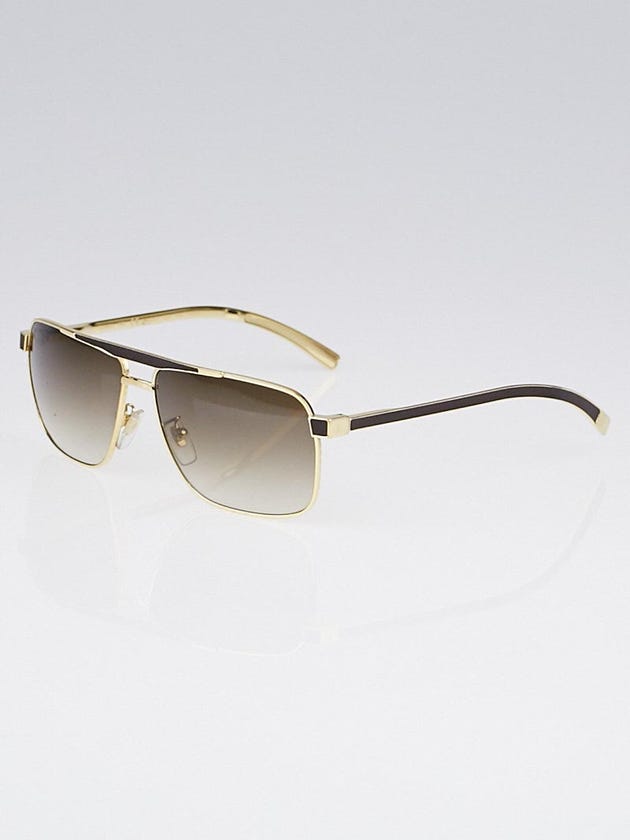 Louis Vuitton Goldtone Frame Persuasion Carre Sunglasses