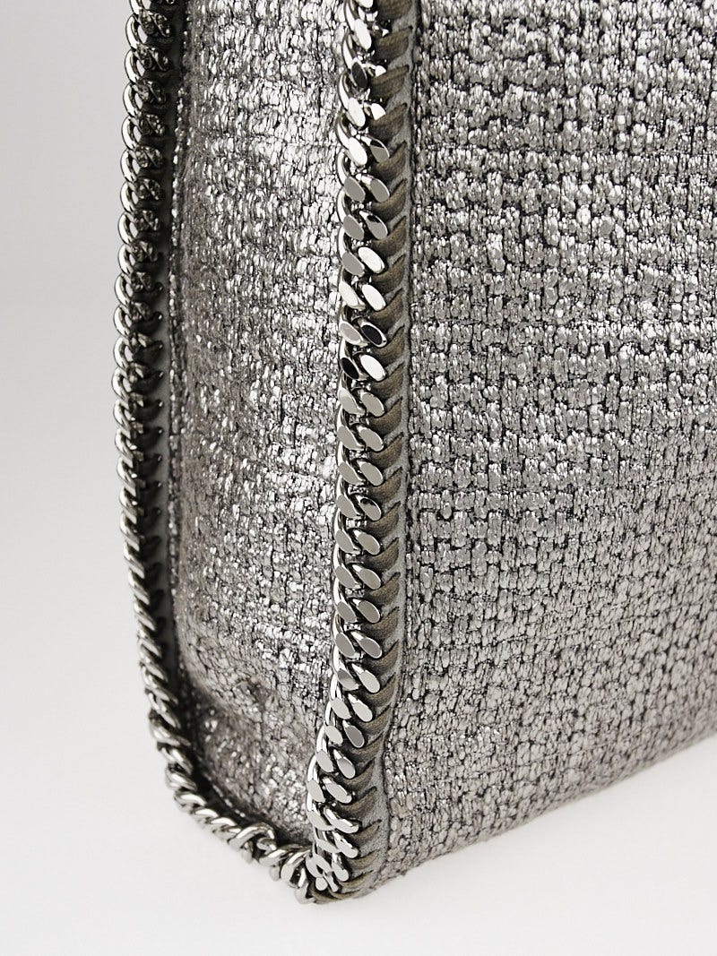 Stella McCartney Silver Metallic Boucle Falabella Big Tote Bag Yoogi s Closet