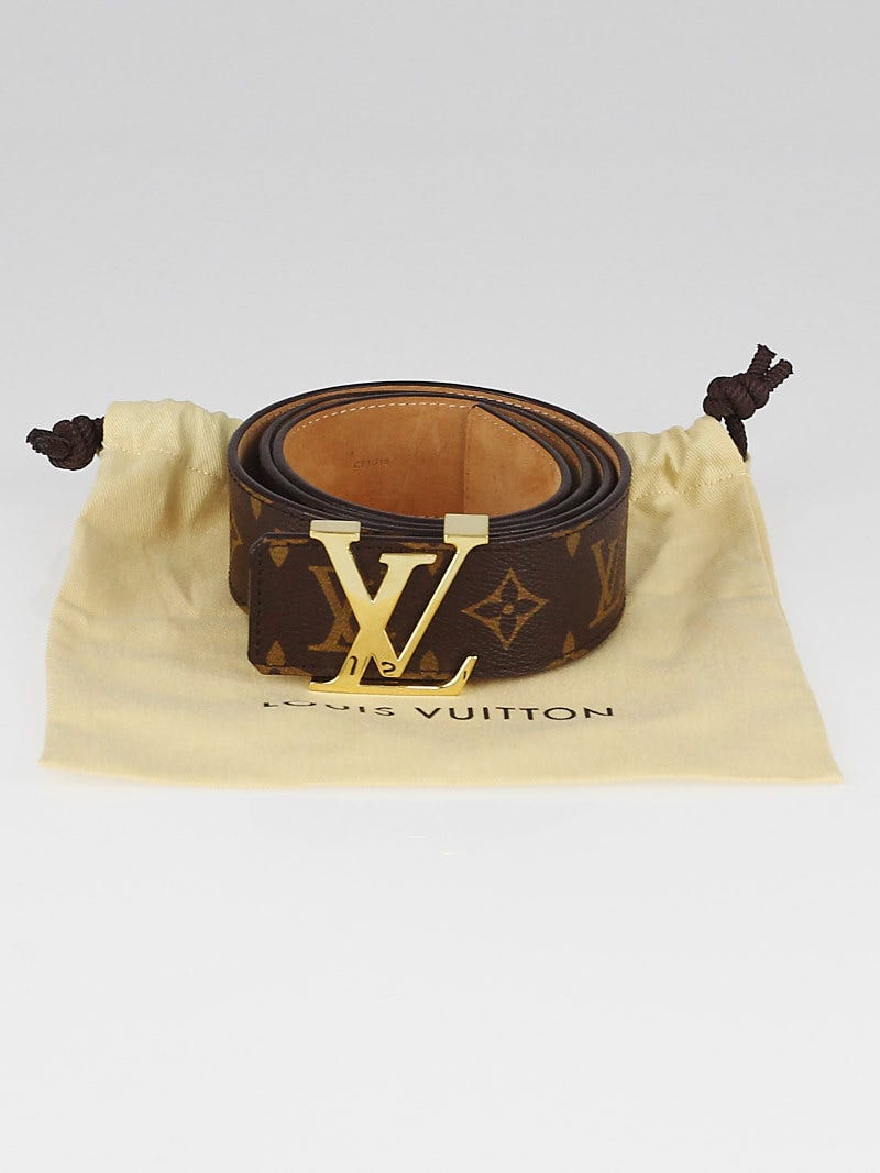Louis Vuitton Monogram Canvas LV Initials Belt Size 90/36 - Yoogi's Closet