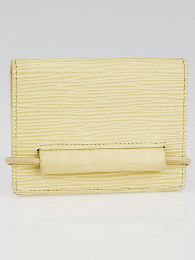 Louis Vuitton Vanilla Epi Leather Elastic Card Wallet