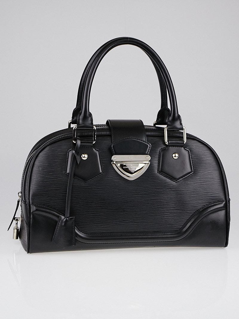 Women's Louis Vuitton Black (Noir) Epi Leather Bowling PM Montaigne Bag  Purse
