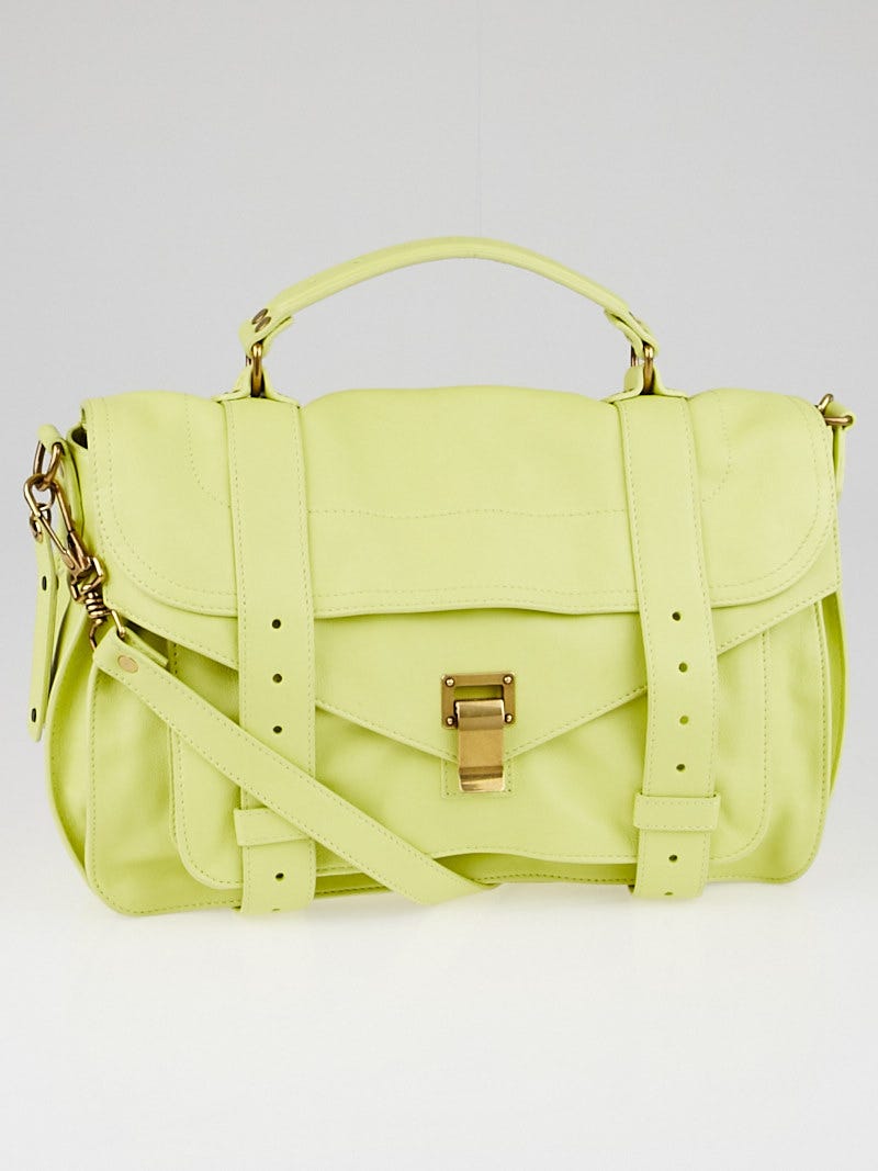 Proenza Schouler Lemon Lux Leather Medium PS1 Satchel Bag