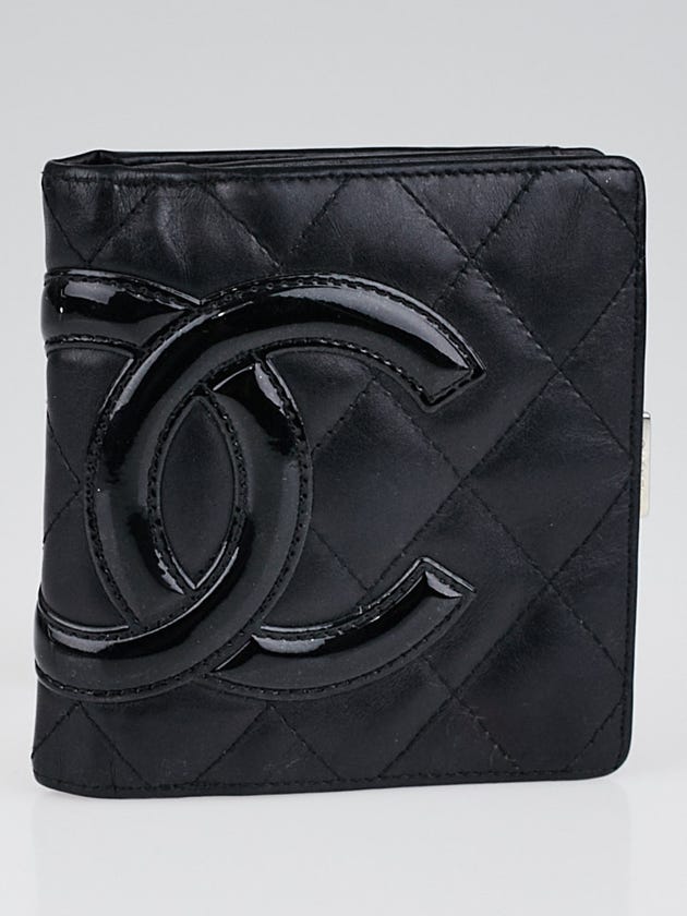 Chanel Black Quilted Cambon Ligne Compact Wallet