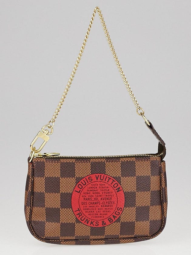 Louis Vuitton Limited Edition Damier Canvas Trunks & Bags Mini Accessories Pochette Bag 