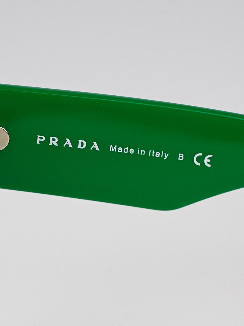 Prada Green Frame Crystal Voice Sunglasses - SPR22Q | Yoogi's Closet