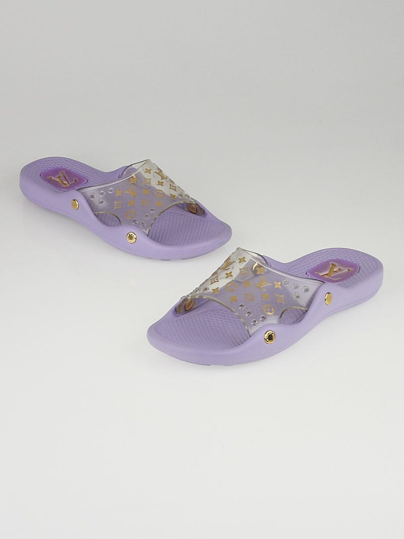 Louis Vuitton, Shoes, Louis Vuitton Pink Lv Monogram Rubber Spa Pool  Slides