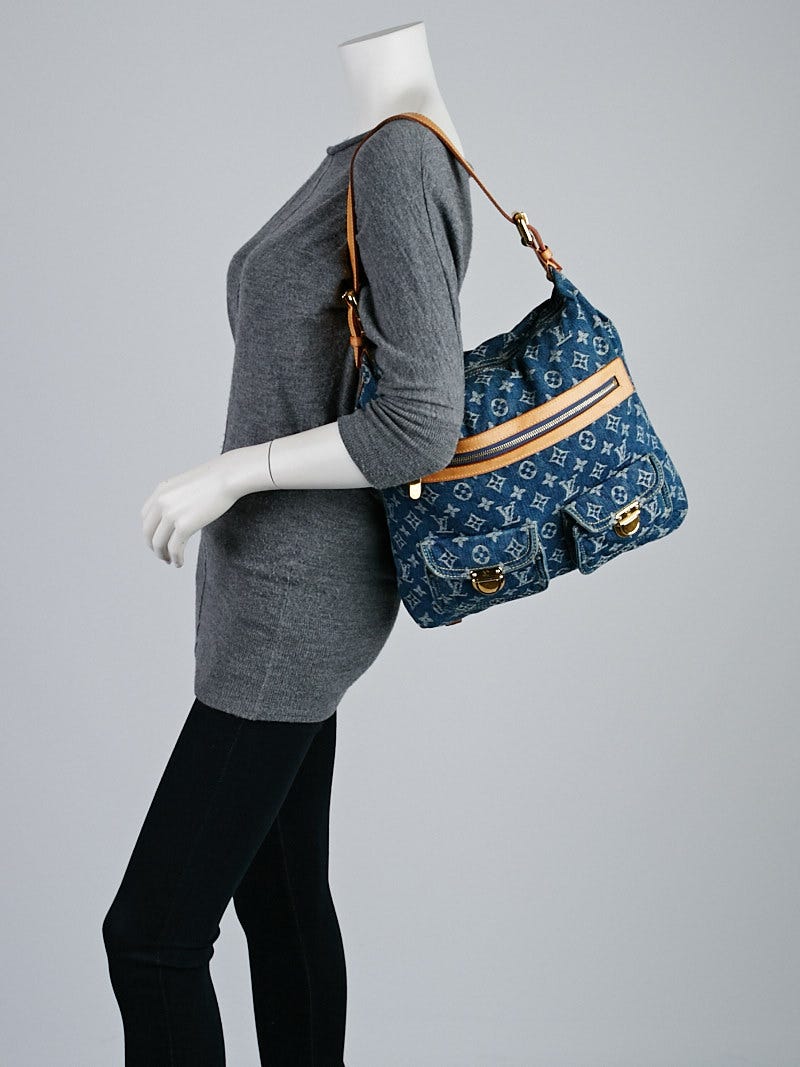 Louis Vuitton Blue Denim Monogram Denim Baggy GM Bag - Yoogi's Closet
