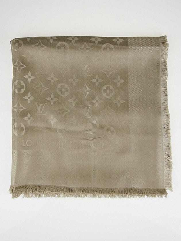 Louis Vuitton Verone Monogram Silk/Wool Shawl Scarf 