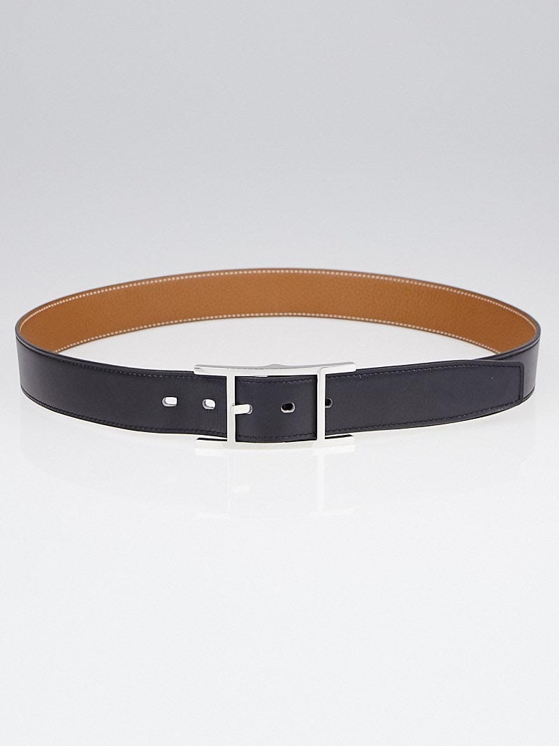 Hermes Black Box and Gold Clemence Leather Palladium Plated  display picture 3