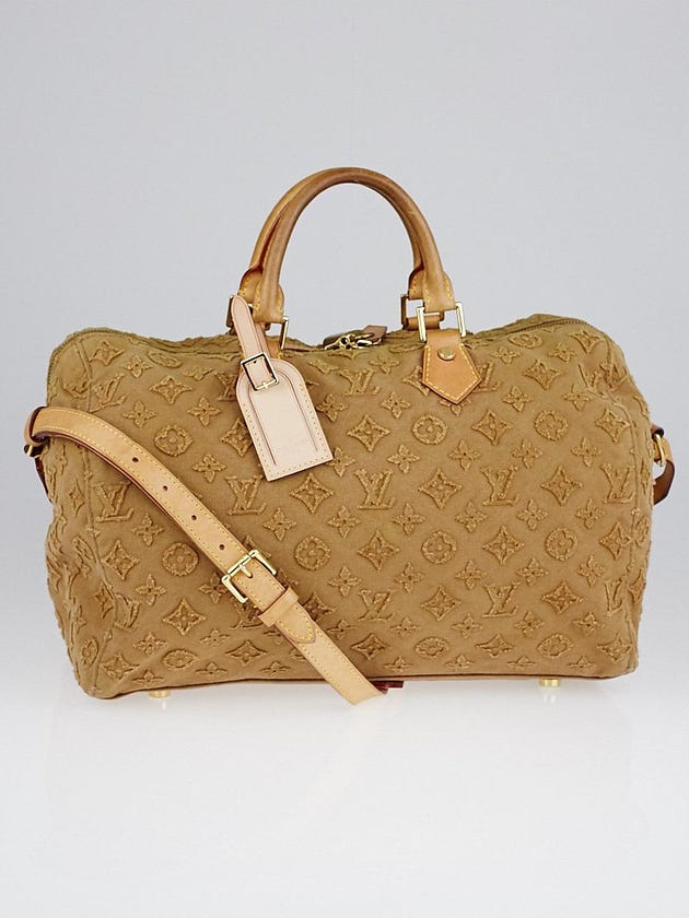 Louis Vuitton Limited Edition Caramel Monogram Stone Speedy Bandouliere 35 Bag