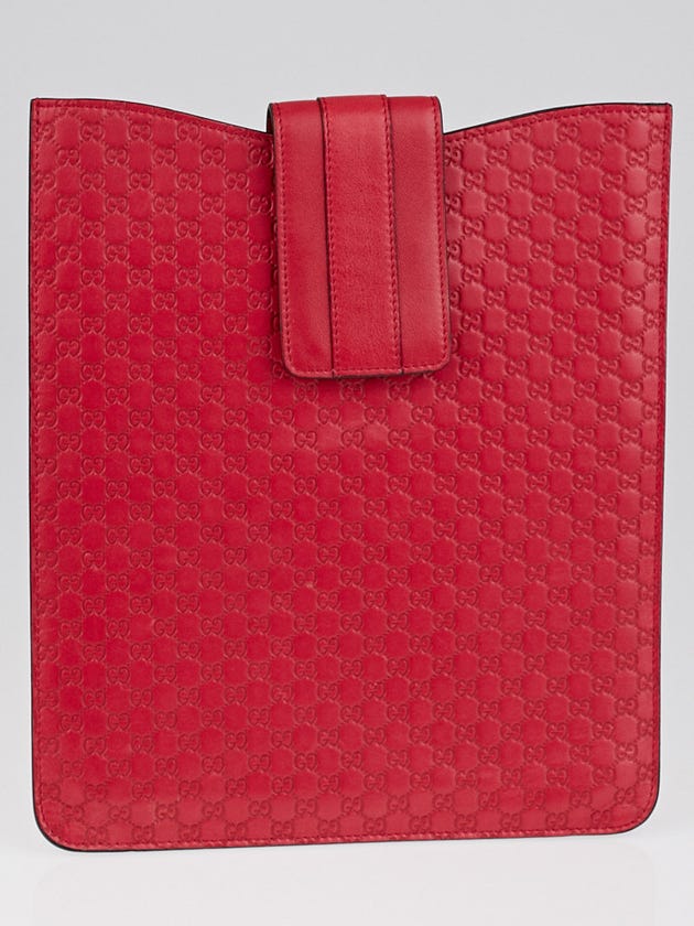 Gucci Red Microguccissima Leather iPad Case
