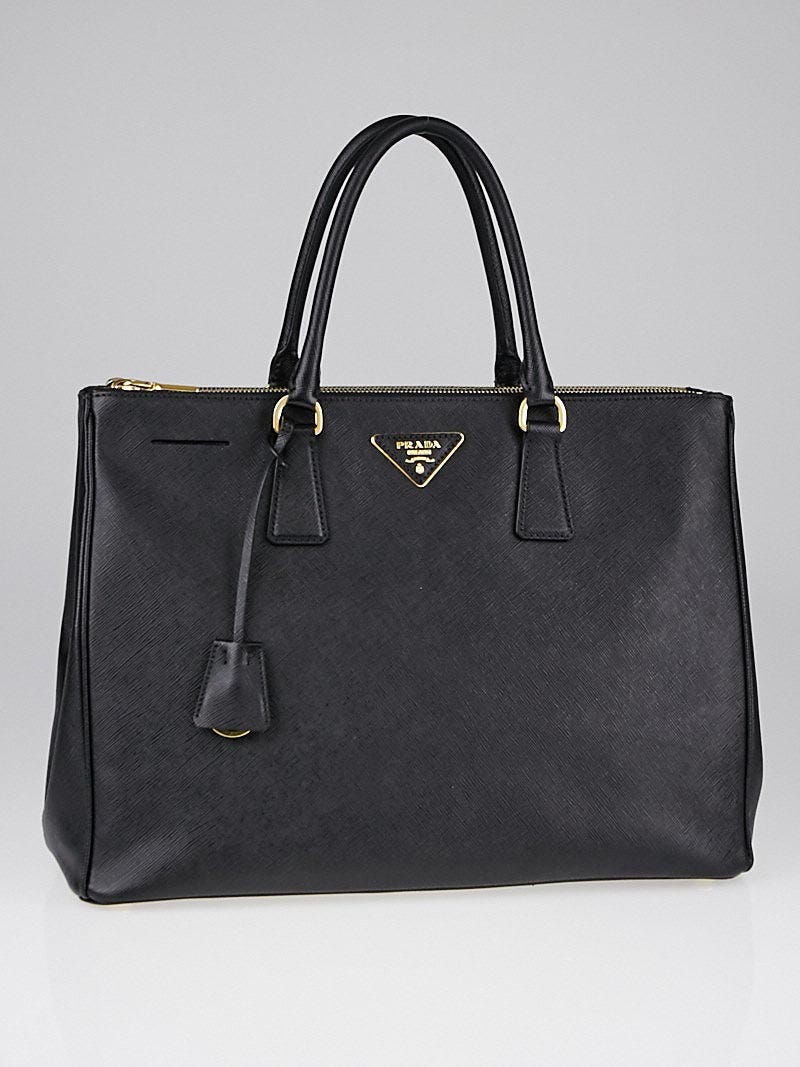 Prada, Bags, Prada Saffiano Lux Large Tote Black Like New