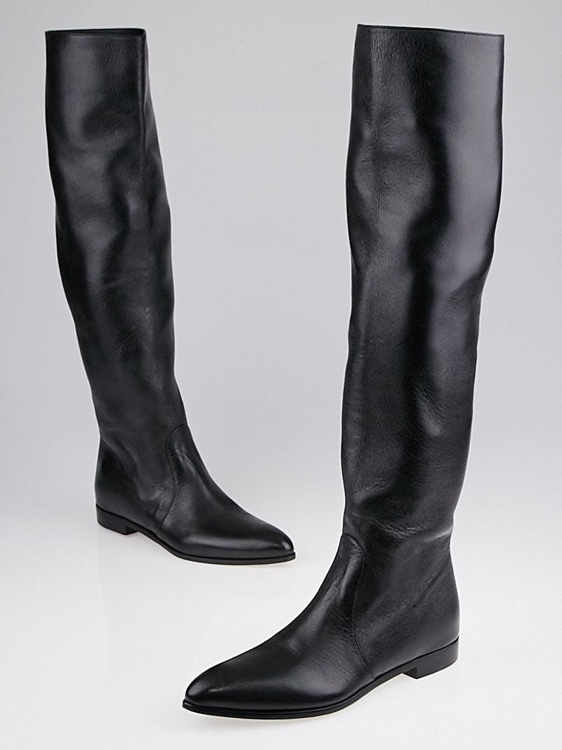 Pointed black flat boots shop