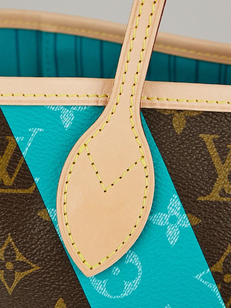 Louis Vuitton Limited Edition Monogram V Neverfull MM Turquoise