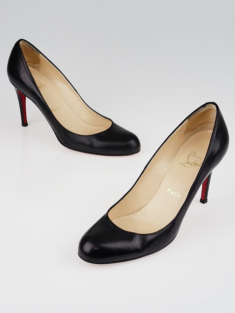 Christian Louboutin Black Leather Simple 85 Pumps Size 8 Christian Louboutin Black Leather Simple 85 Pumps Size 8
