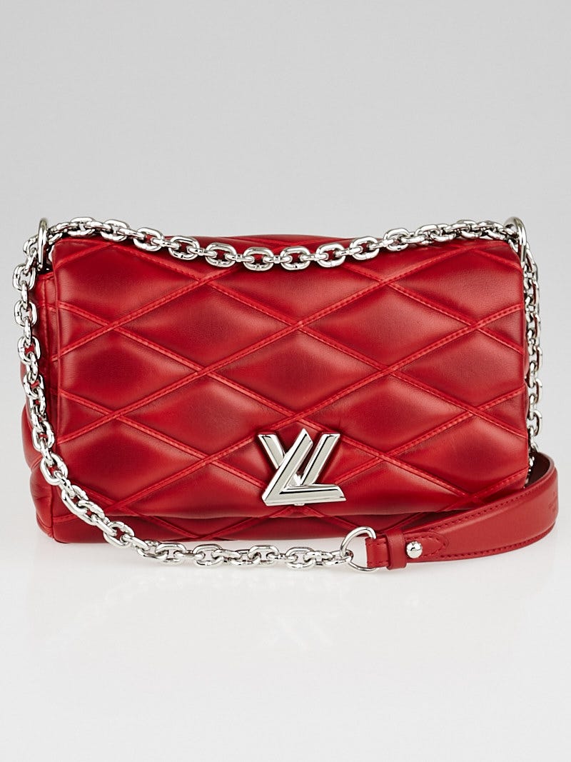 Louis Vuitton Red Quilted Lambskin Leather GO-14 Malletage PM Bag - Yoogi's  Closet