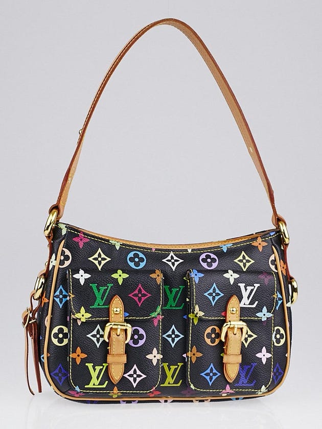 Louis Vuitton Black Monogram Multicolore Lodge PM Shoulder Bag 