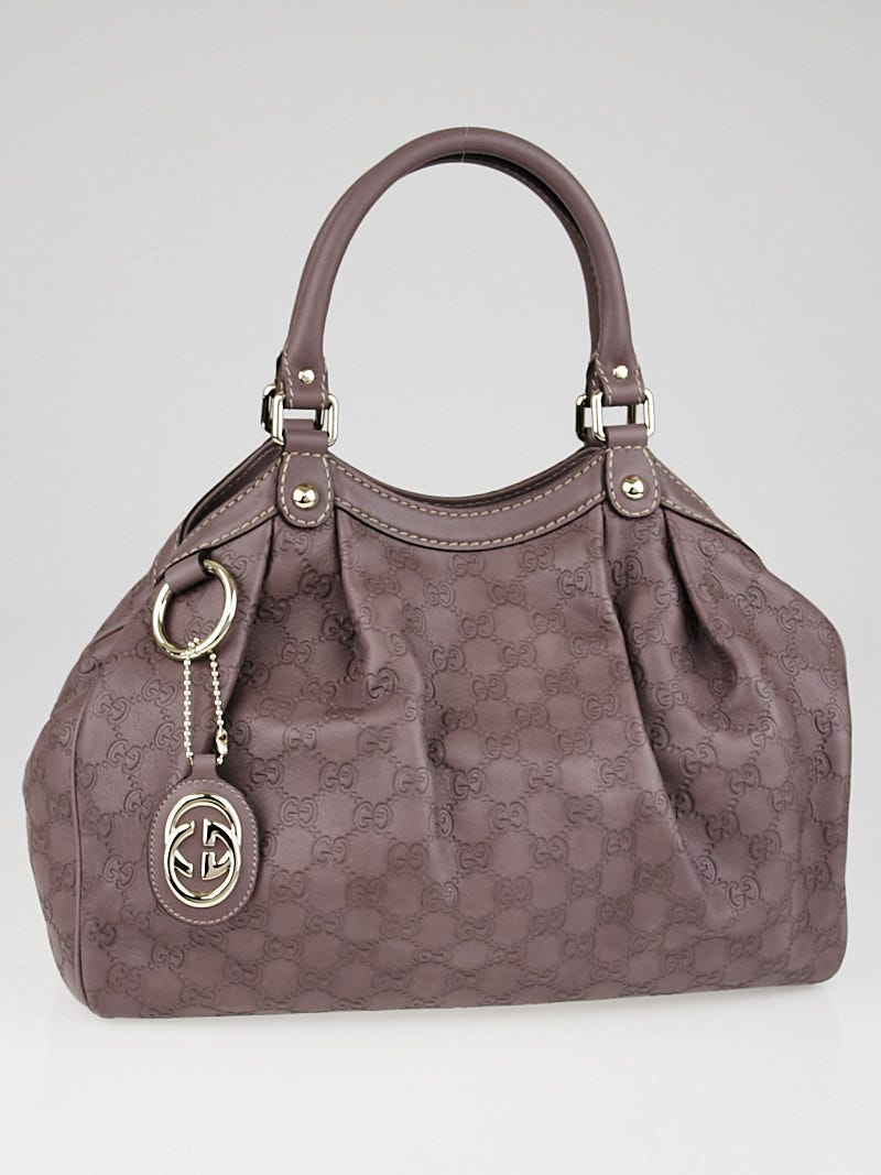 Gucci Purple Guccissima Leather Medium Sukey Tote Bag - Yoogi's Closet