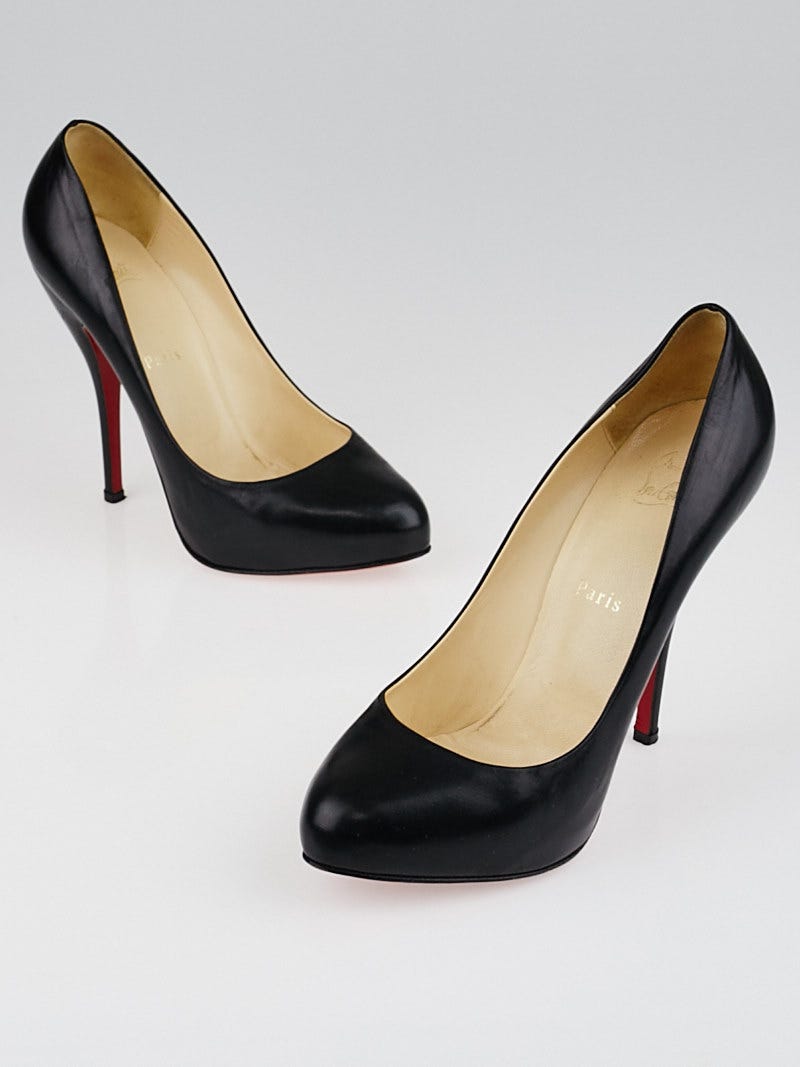 Christian Louboutin Black Leather Feticha 120 Pumps Size 8