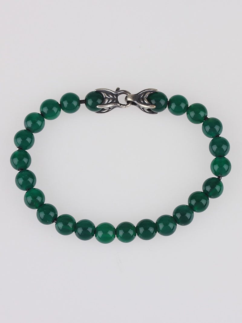 David Yurman 8mm Green Onyx Spiritual Bead Bracelet Yoogi s Closet