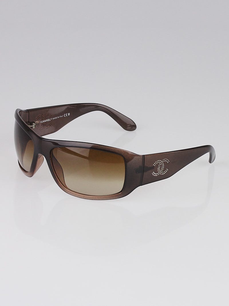Chanel Brown Frame Gradient Tint CC Logo Sunglasses-6008-B - Yoogi's Closet
