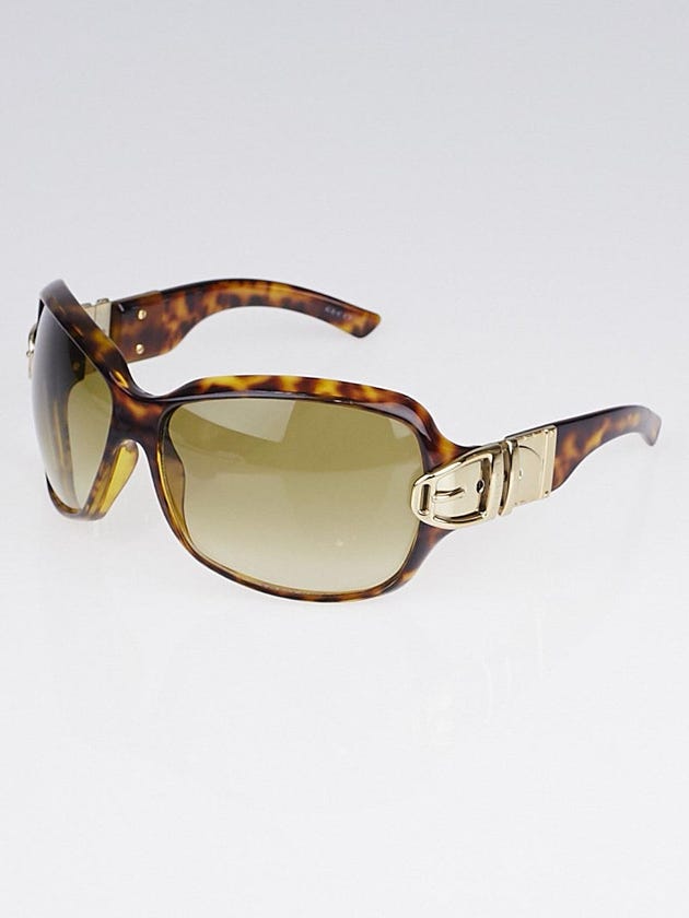 Gucci Brown Tortoise Shell Gradient Tint Buckle Sunglasses-2591/S