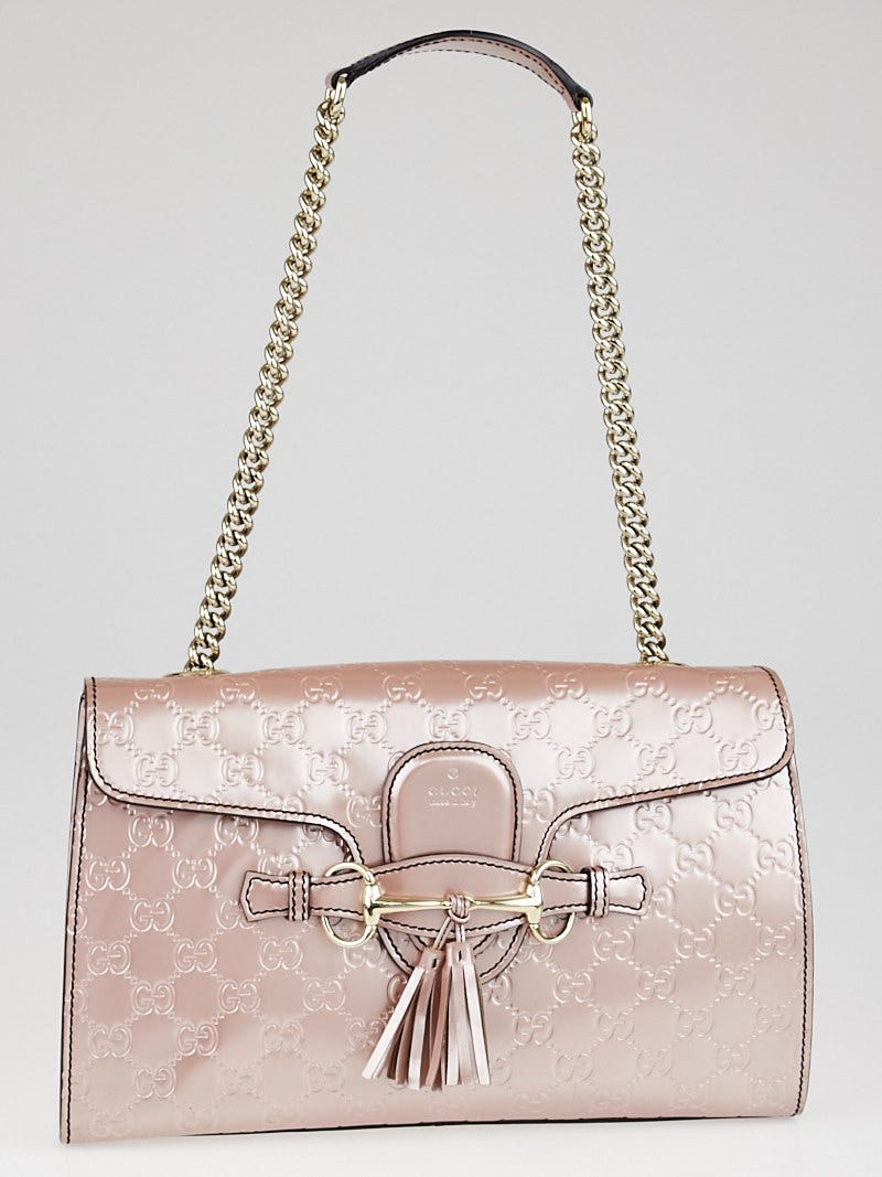 Gucci emily guccissima chain shoulder bag best sale