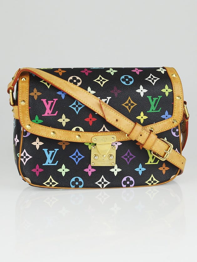 Louis Vuitton Black Monogram Multicolore Sologne Bag
