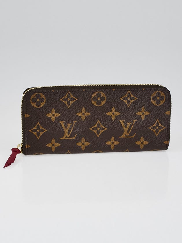 Louis Vuitton Monogram Canvas Fuchsia Clemence Wallet