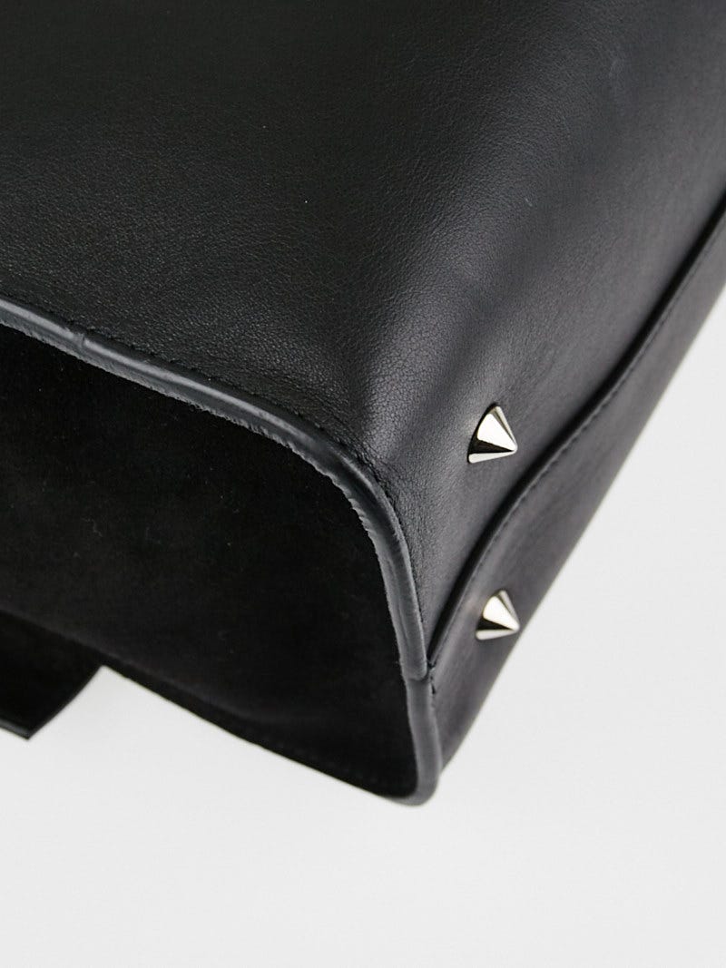 Givenchy Black Croc Embossed Leather Medium Shark Lock