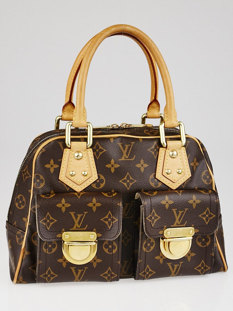 Louis Vuitton Monogram Manhattan PM Top Handle Bag Brown