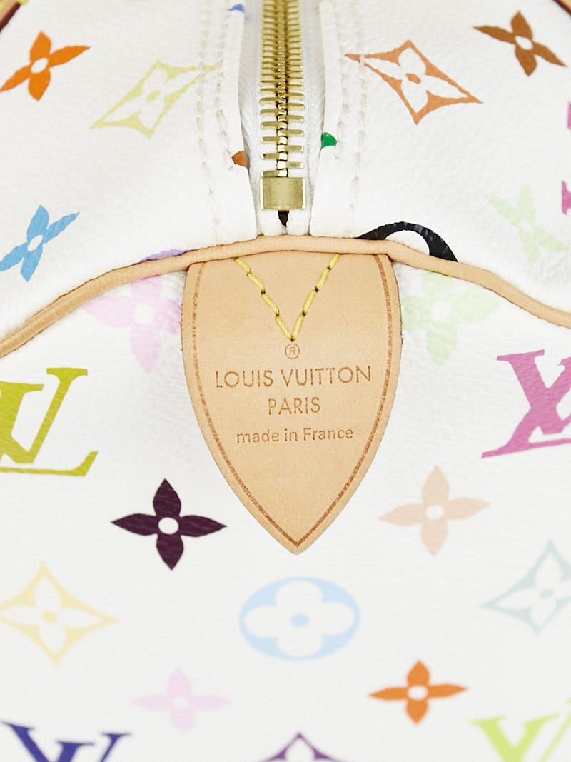 Louis Vuitton White Monogram Multicolor Blanc Speedy 30 Bag 762lvs330