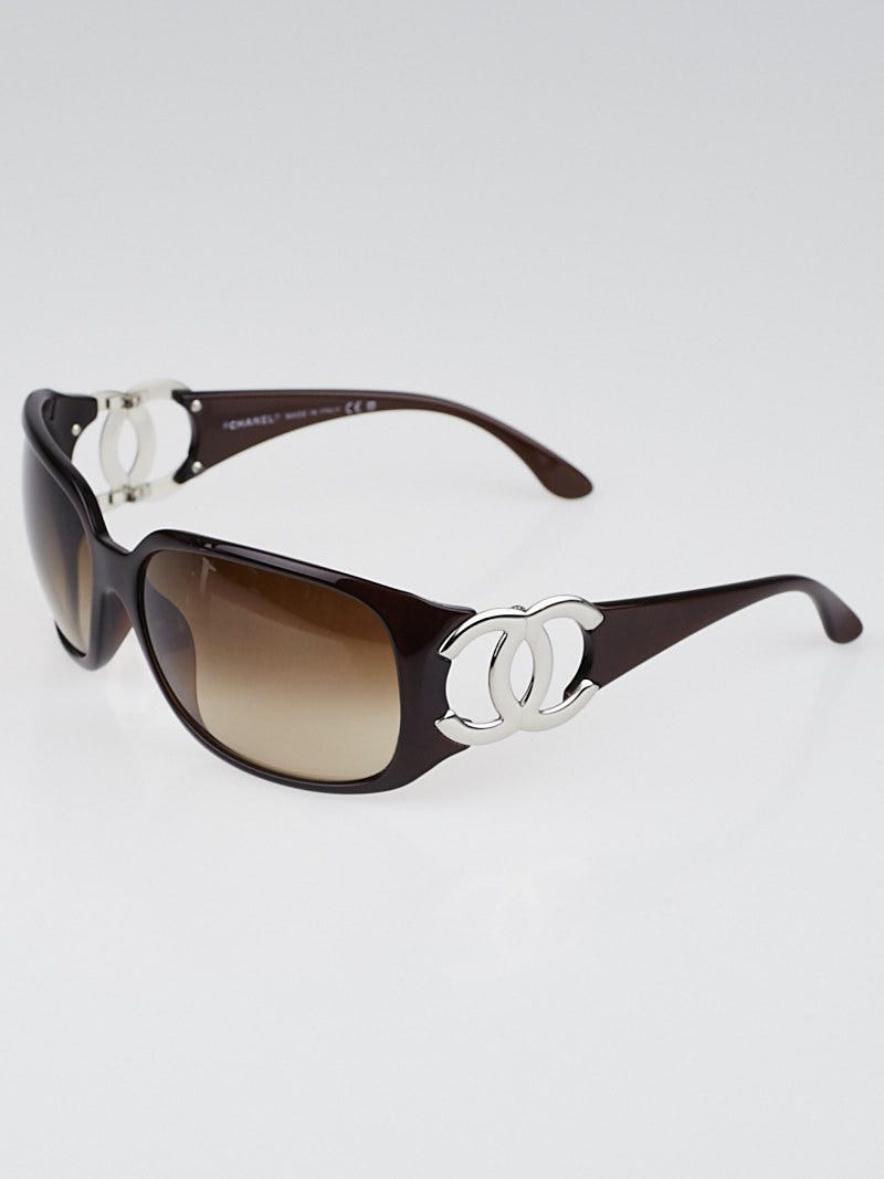 Chanel Brown Frame CC Logo Sunglasses-6014 - Yoogi's Closet