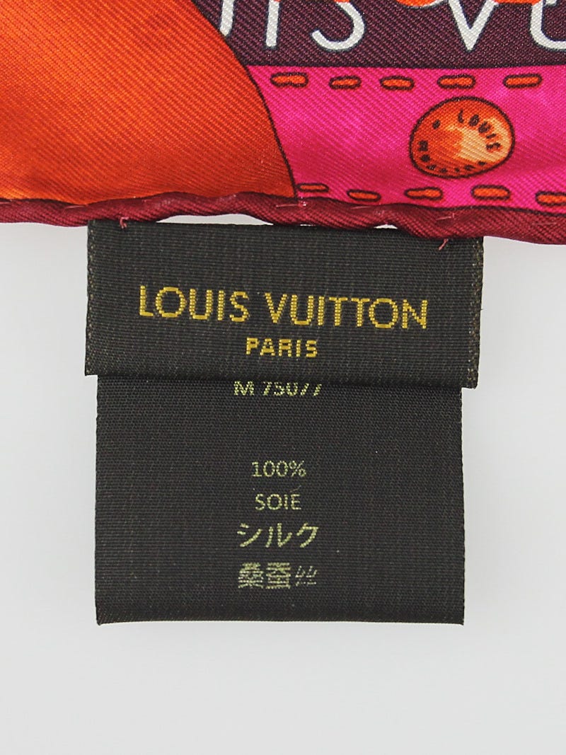 Louis Vuitton Grenadine Monogram Map Silk Square Scarf | Yoogi's