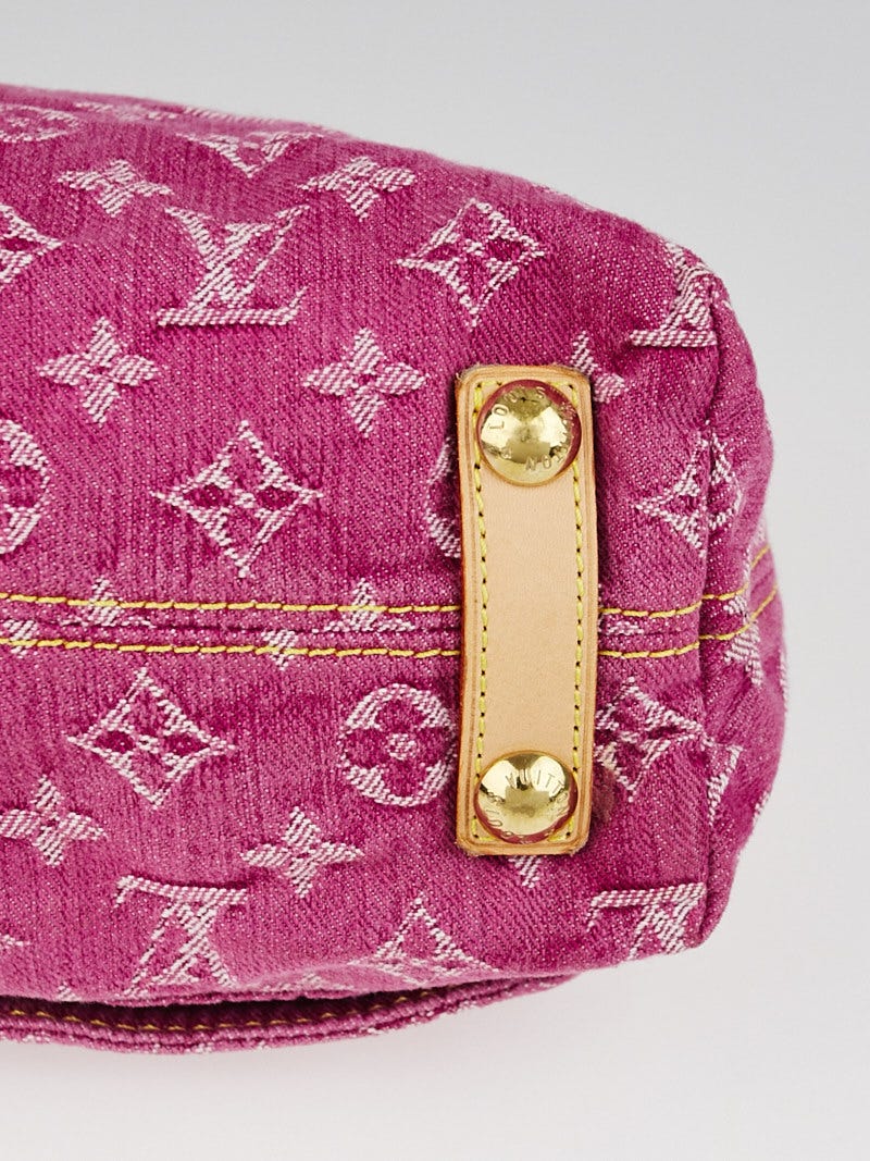 Louis Vuitton Vintage Mini Pretty Monogram Denim Shoulder Bag - Pink In Pink  & Purple
