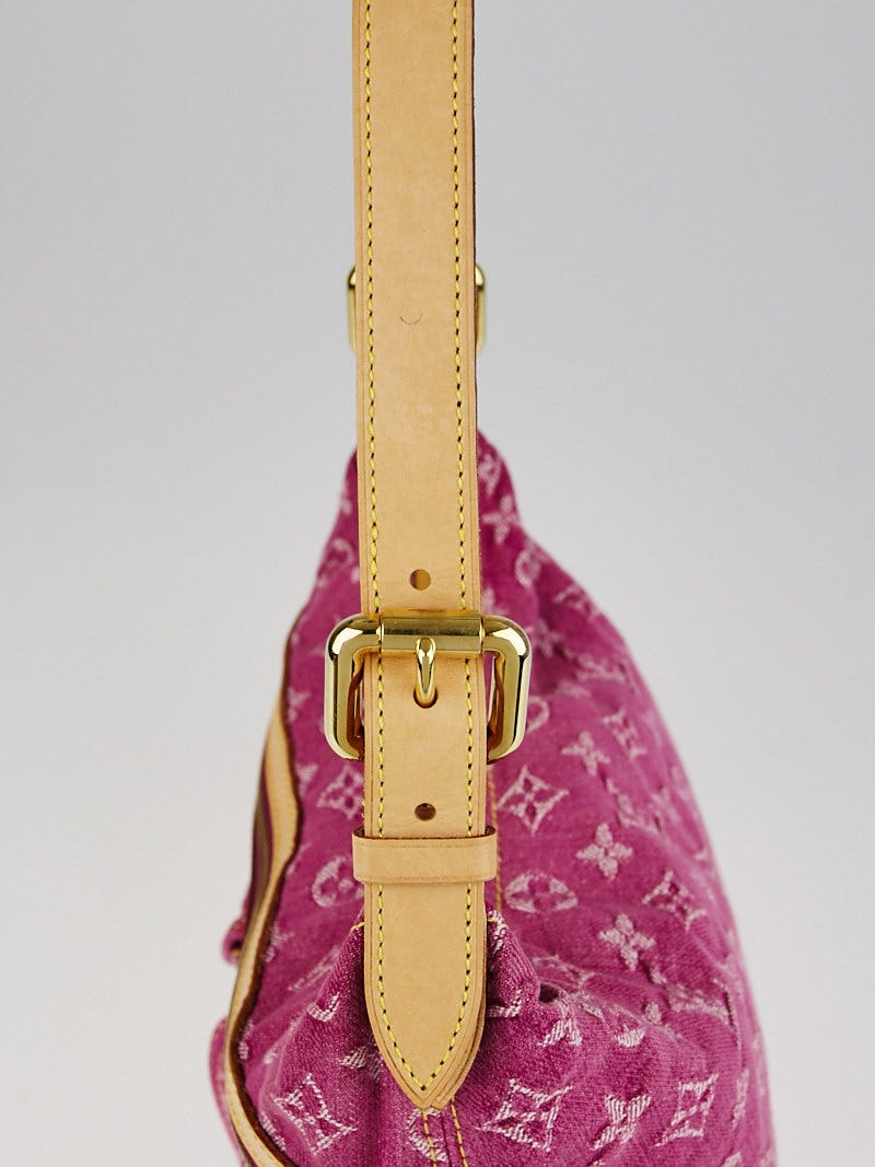 Louis Vuitton Fuchsia Denim Monogram Denim Baggy PM Bag - Yoogi's Closet