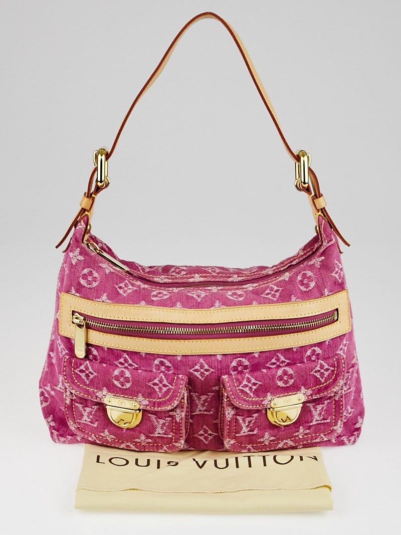 Louis Vuitton Fuchsia Monogram Denim Baggy PM Bag Louis Vuitton