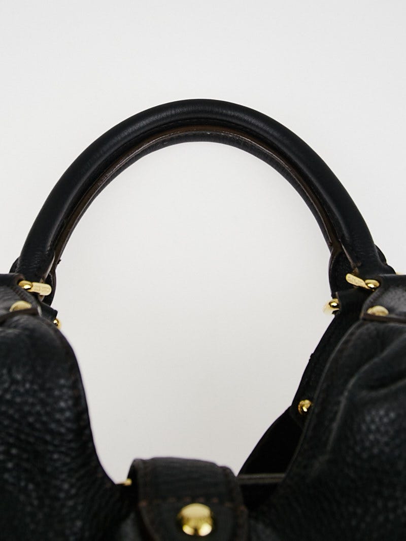 Louis Vuitton Black Leather Monogram Mahina Large QJB0AC1QEB021