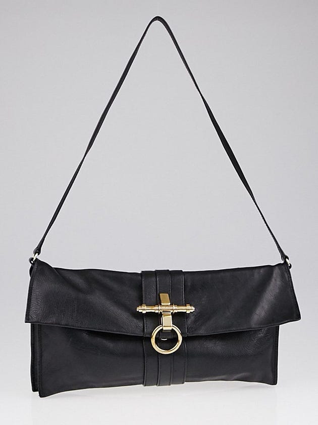 Givenchy Black Leather Obsedia Clutch Bag