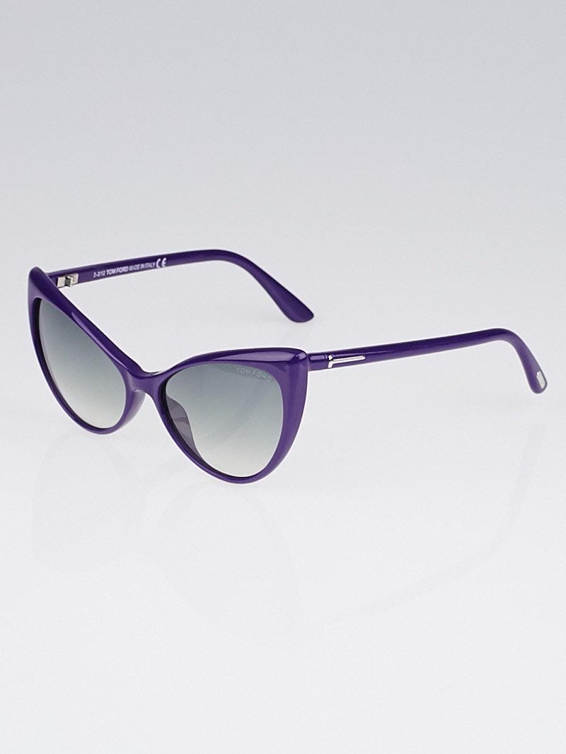 Tom Ford Purple Acetate Frame Cat Eye Anastasia Sunglasses TF303