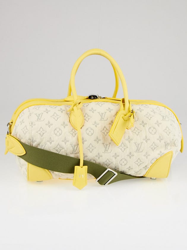 Louis Vuitton Limited Edition Jaune Monogram Denim Speedy Round Bag