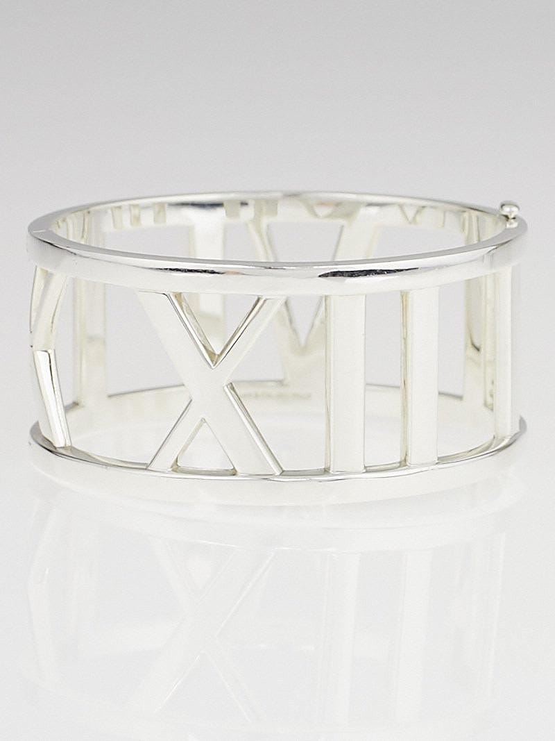 Tiffany & Co Silver Roman Atlas Cuff Bracelet