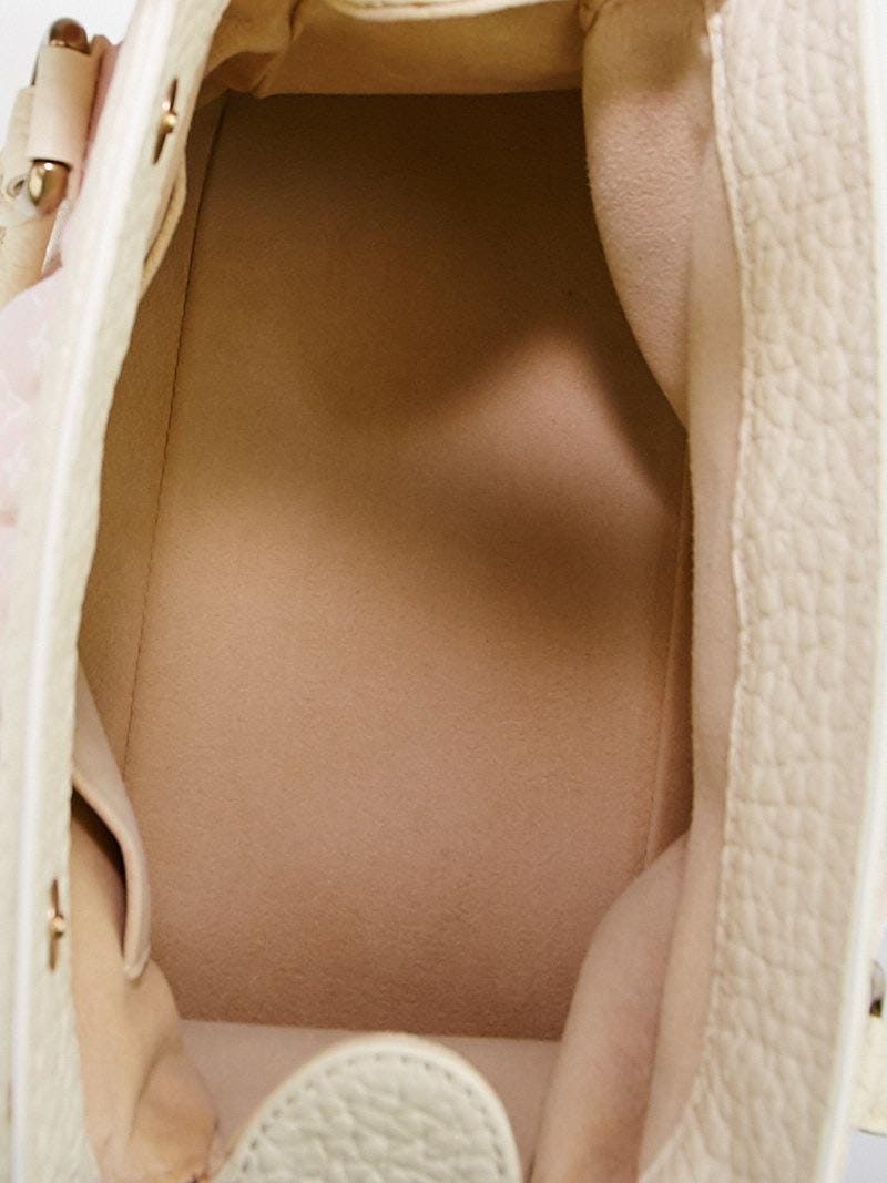 Louis Vuitton White Monogram Mini Lin Trapeze GM Bag - Yoogi's Closet