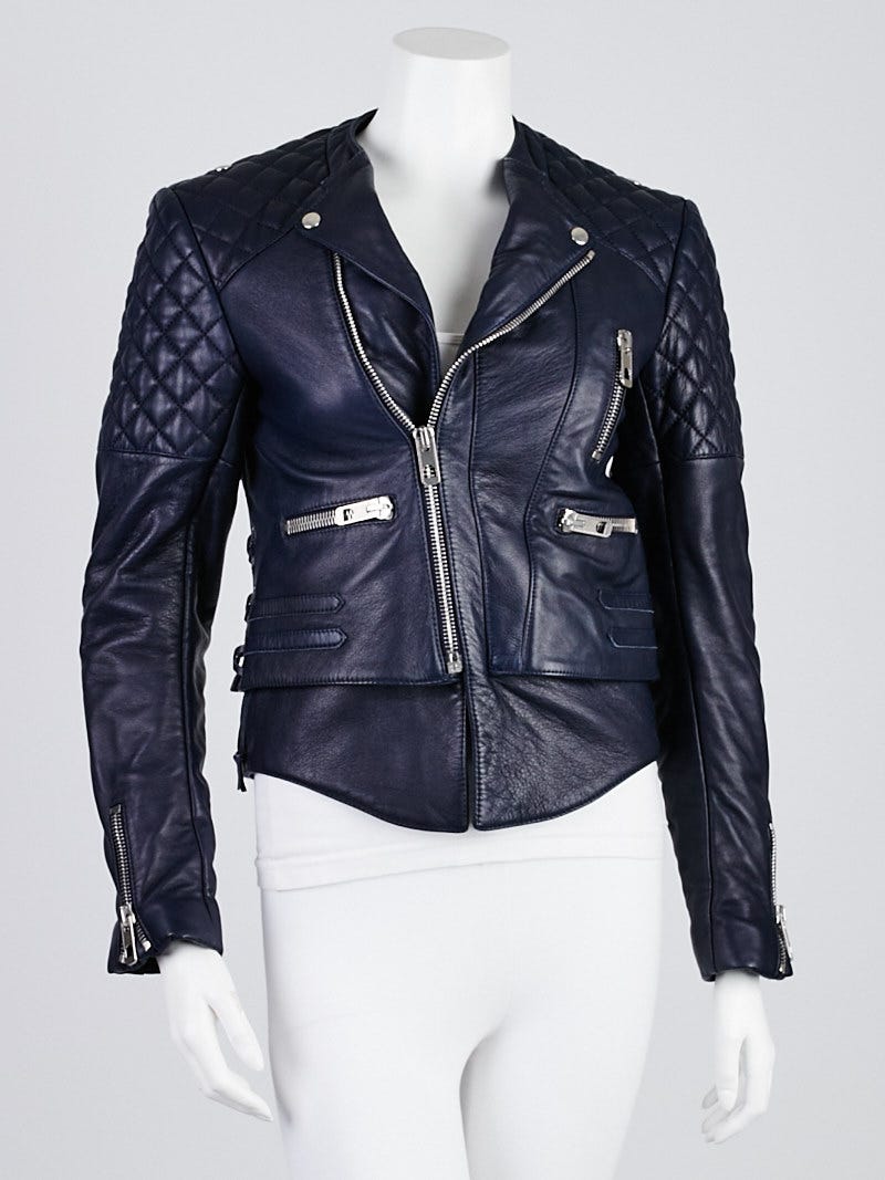 Balenciaga quilted motorcycle shop jacket