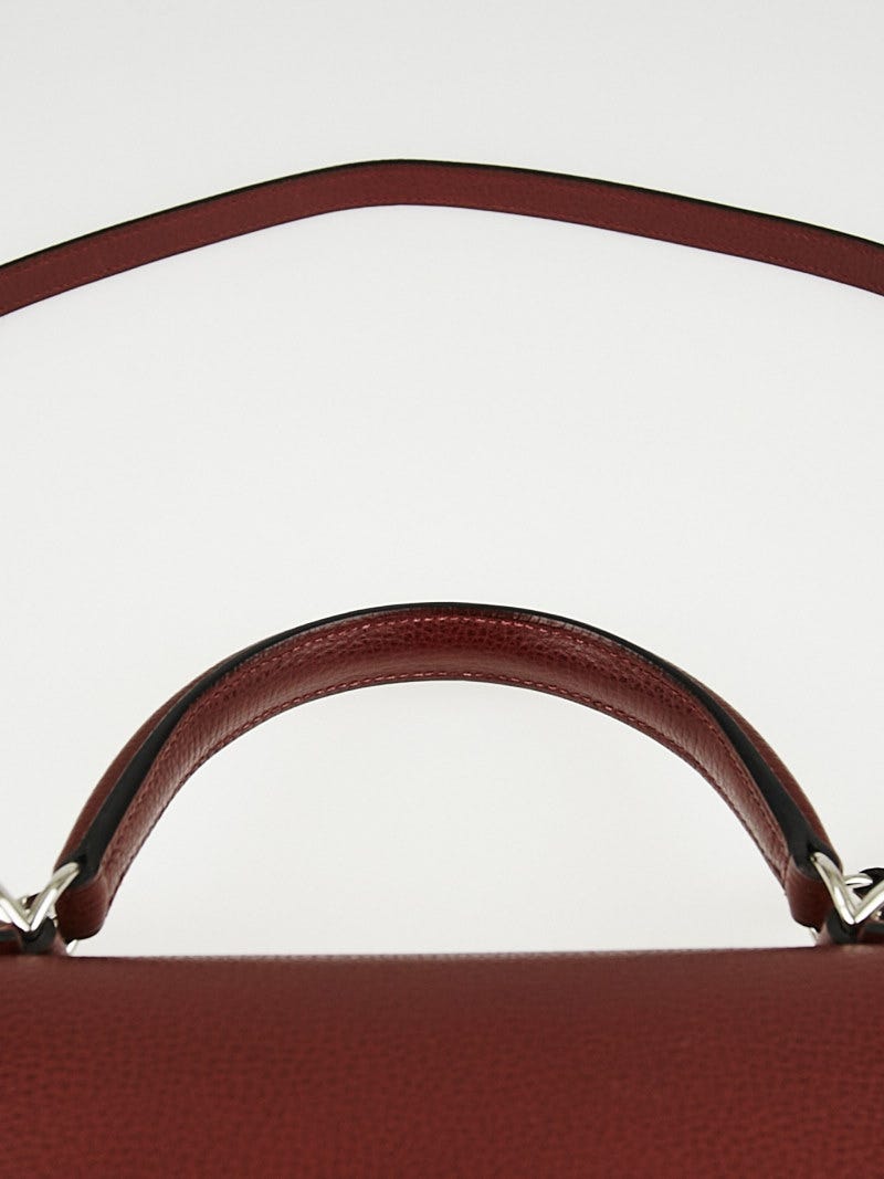 Hermes 28cm Rouge H Vache Liegee Sellier Kelly Bag with Palladium, Lot  #56068